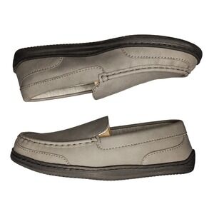 MySlippers by My Pillow Loafers Mens US 10 Gray Upper Leather Comfort Slip On